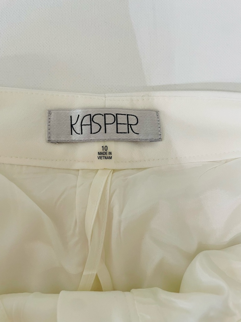 NWT Kasper Kate Classic Fit White Dress Pants Women’s Size 12 - Picture 6 of 6